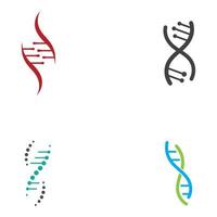 logo vettoriale del dna. logo medico moderno, con disegno del modello di illustrazione vettoriale