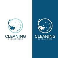 pulizia logo, pulizia protezione logo e Casa pulizia logo.con un' modello illustrazione vettore design concetto.