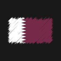 pennellate della bandiera del qatar. bandiera nazionale vettore