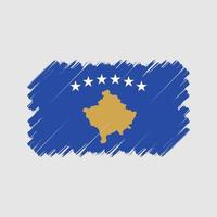 pennello bandiera kosovo. bandiera nazionale vettore