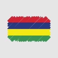 vettore di pennello bandiera mauritius. bandiera nazionale