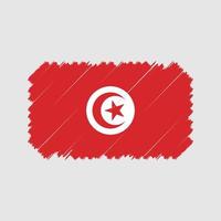 vettore della spazzola della bandiera della tunisia. bandiera nazionale