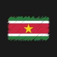 pennellate di bandiera del suriname. bandiera nazionale vettore