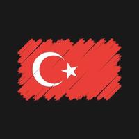 vettore di bandiera della Turchia. bandiera nazionale
