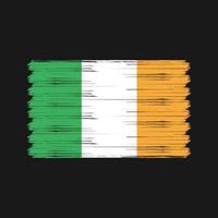 pennello bandiera irlanda. bandiera nazionale vettore