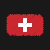 vettore della spazzola della bandiera della svizzera. bandiera nazionale