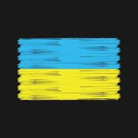 pennello bandiera ucraina. bandiera nazionale vettore