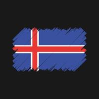 pennello bandiera islanda. bandiera nazionale vettore