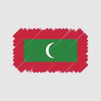 vettore della spazzola della bandiera delle maldive. bandiera nazionale
