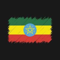 pennellate di bandiera dell'etiopia. bandiera nazionale vettore