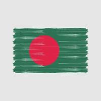 pennello bandiera bangladesh. bandiera nazionale vettore