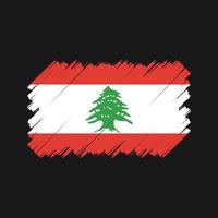 pennello bandiera libano. bandiera nazionale vettore