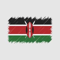 pennellate della bandiera del kenya. bandiera nazionale vettore
