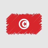 pennello bandiera tunisia. bandiera nazionale vettore