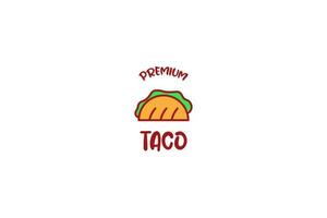 piatto taco cibo logo design vettore illustrazione idea