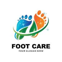 piede cura logo design Salute illustrazione donna pedicure salone vettore