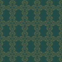 etnico floreale disegno linea forma Vintage ▾ verde colore senza soluzione di continuità modello sfondo. uso per tessuto, tessile, interno decorazione elementi, tappezzeria, avvolgere. vettore