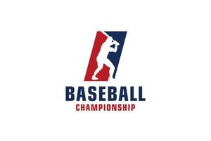 lettera i con design del logo di baseball. elementi del modello di progettazione vettoriale per la squadra sportiva o l'identità aziendale.