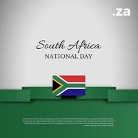 Sud Africa nazionale giorno. striscione, saluto carta, aviatore design. manifesto modello design vettore