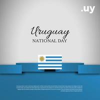 Uruguay nazionale giorno. striscione, saluto carta, aviatore design. manifesto modello design vettore
