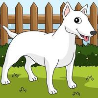 americano fossa Toro terrier cane colorato cartone animato vettore