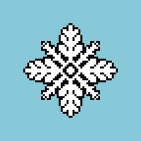 completamente modificabile fiocco di neve icona vettore illustrazione pixel arte per gioco sviluppo, grafico disegno, manifesto e arte