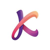 colorato lettera K logo modello vettore