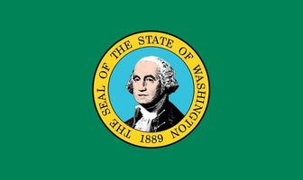 Washington stato bandiera. vettore illustrazione.