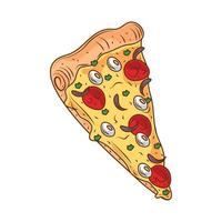 Pizza veloce cibo icona vettore