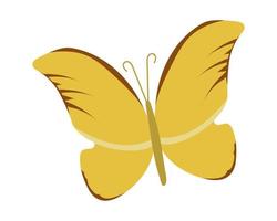 icona farfalla gialla yellow vettore