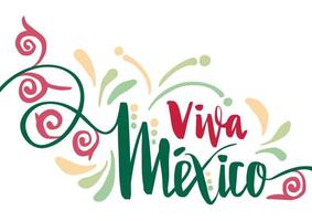 vettore illustrazione di Viva Messico, indipendenza giorno di Messico 16 settembre.