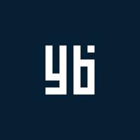 yb iniziale monogramma logo con geometrico stile vettore