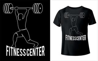 t camicia design o fitness centro maglietta design con t-shrit modello vettore