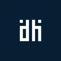 dh iniziale monogramma logo con geometrico stile vettore