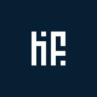 HF iniziale monogramma logo con geometrico stile vettore