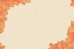 autunno le foglie sfondo telaio illustrazione vettore