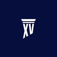 xv iniziale monogramma logo design per legge azienda vettore