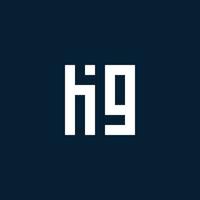 hg iniziale monogramma logo con geometrico stile vettore