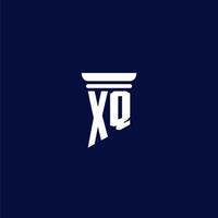 xq iniziale monogramma logo design per legge azienda vettore