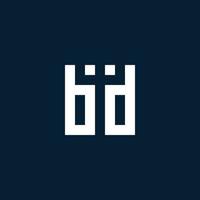 bd iniziale monogramma logo con geometrico stile vettore