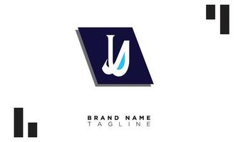 alfabeto lettere iniziali monogramma logo uj, ju, u e j vettore