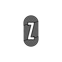 semplice nero moderno lettera z logotipo design concetto vettore