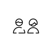 Genere, cartello, maschio, femmina, dritto tratteggiata linea icona vettore illustrazione logo modello. adatto per molti scopi.