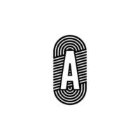 semplice nero moderno lettera un' logotipo design concetto vettore