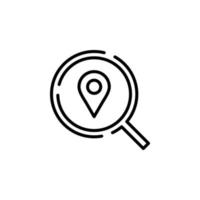GPS, carta geografica, navigazione, direzione tratteggiata linea icona vettore illustrazione logo modello. adatto per molti scopi.