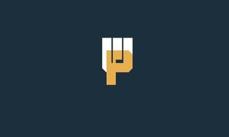 alfabeto lettere iniziali monogramma logo wp, pw, w e p vettore