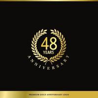 lusso logo anniversario 48 anni Usato per Hotel, terme, ristorante, vip, moda e premio marca identità. vettore