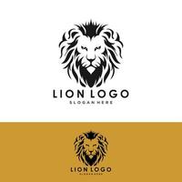 Leone logo icona testa logo vettore