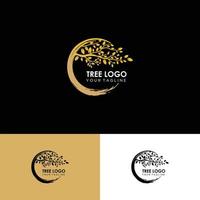creativo albero logo e icona vettore modello