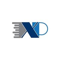 logo della lettera xp vettore